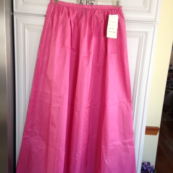 Hot Pink Silk Skirt - Picture 1 of 4